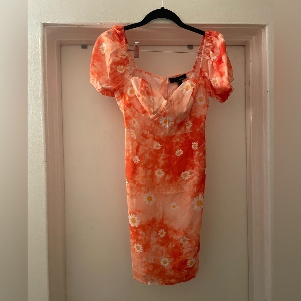 S Betro orange floral dress size Small